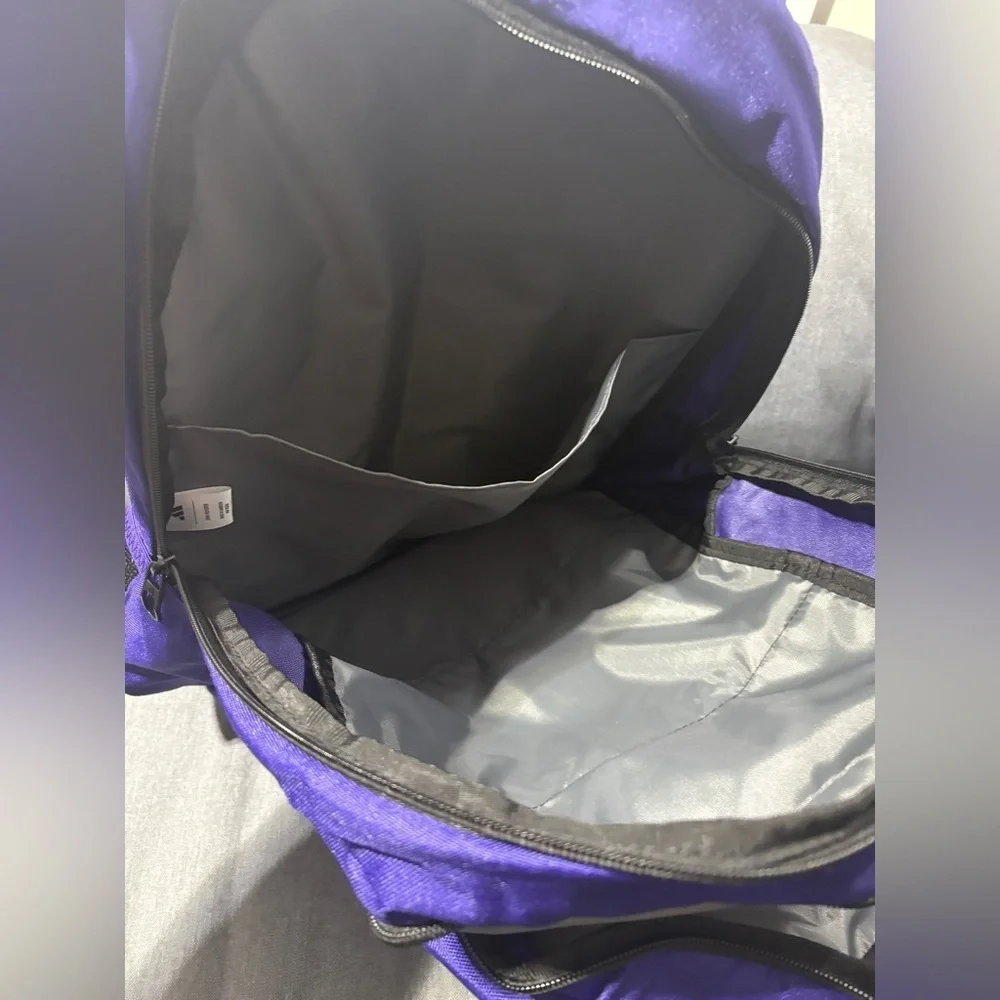 Adidas Men's Backpack in Vibrant Purple and Black